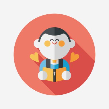 Düğün papazı uzun gölgeli düz ikon, bölüm 10, başkanlık ediyor. 