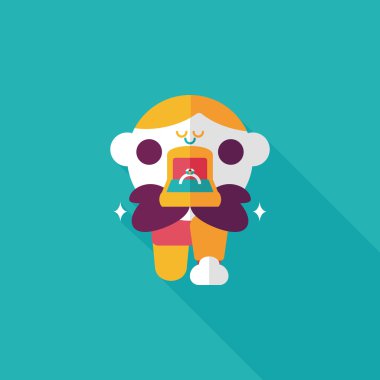 Elmas yüzük düz simgesi ile uzun gölge, eps10 teklif