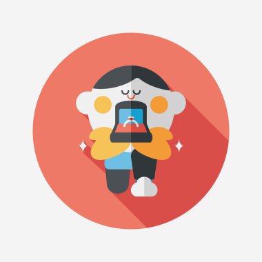 Elmas yüzük düz simgesi ile uzun gölge, eps10 teklif