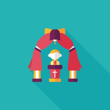 düğün töreni uzun gölge, eps10 düz simgesiyle