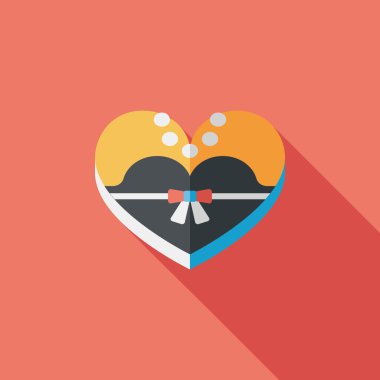 Gelin gelinlik kutu kurabiye uzun düz simgesiyle sh şeklinde