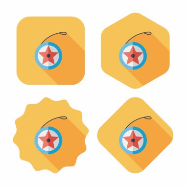 Yo yo simgesi ile uzun gölge, eps 10 daire