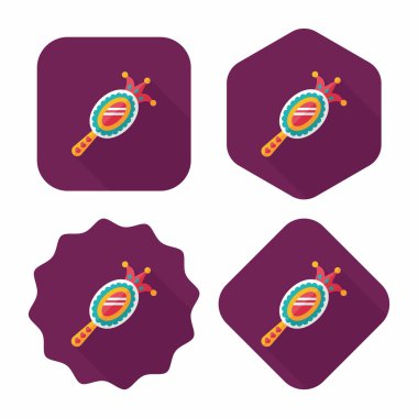 ayna oyuncak düz simgesi ile uzun gölge, eps10