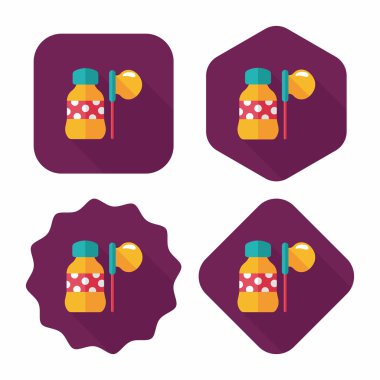 Uzun Gölge, eps10 ile baloncuklar düz simgesi