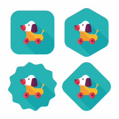 oyuncak köpek uzun gölge, eps 10 düz simgesiyle