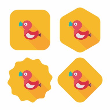 Uzun Gölge, eps 10 düz simge oyuncak ördek