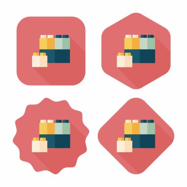 Uzun Gölge, eps10 ile tuğla oyuncak düz simgesi