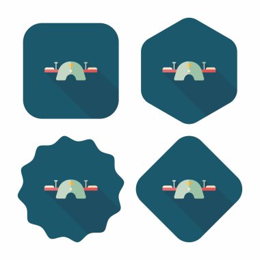 uzun gölge Bahçesi tahterevalli düz simgesi