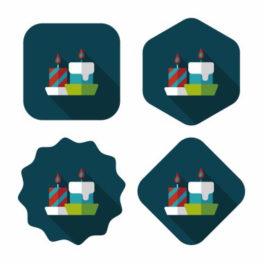 Christmas mum uzun gölge, eps10 düz simgesiyle