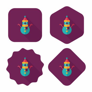 kardan adam düz simgesi ile uzun gölge, eps10