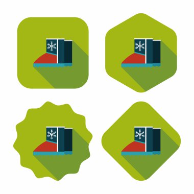 Uzun Gölge, eps10 ile kış çizme düz simgesi