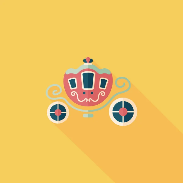 Uzun gölgeli düz bir düğün arabası ikonu, eps10 — Stok Vektör