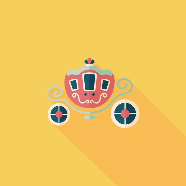 Carro de boda icono plano con sombra larga, eps10 — Vector de stock