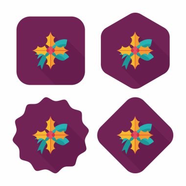 Atatürk çiçeği uzun gölge, eps10 düz simgesi