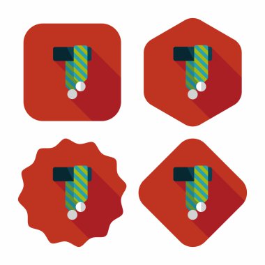 eşarp düz simgesi ile uzun gölge, eps10