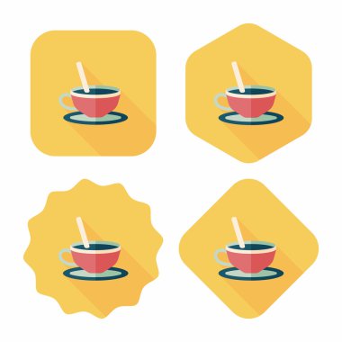 Uzun Gölge, eps10 ile kahve düz simgesi