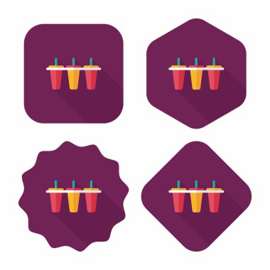 Uzun Gölge, eps10 ile mutfak eşyaları Buz yapıcı düz simgesi