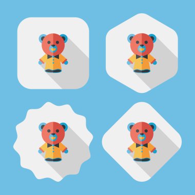 Uzun Gölge, eps10 ile ayı El kuklası düz simgesi