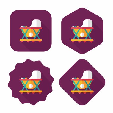 bebeğim walker düz simgesi ile uzun gölge, eps10