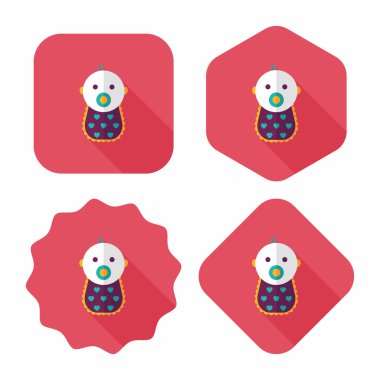 Bebek uzun gölge, eps 10 düz simgesi