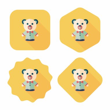 Uzun Gölge, eps10 ile ayı El kuklası düz simgesi