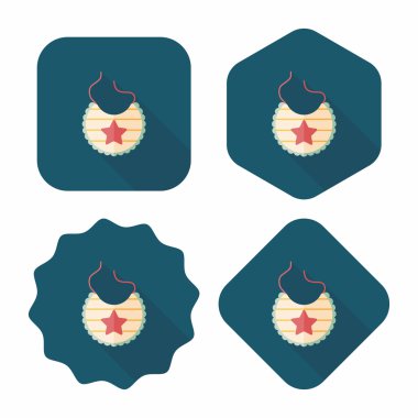 Bebek önlük uzun gölge, eps10 düz simgesiyle