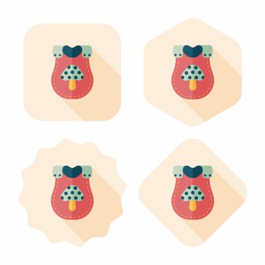 Bebek önlüğü uzun gölge, eps 10 düz simgesiyle