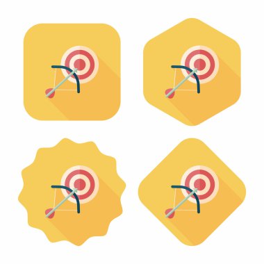 düz hedef simgesini uzun gölge, eps10