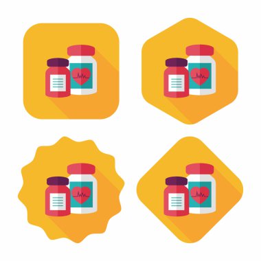 Uzun Gölge, eps10 ile ek ilaç düz simgesi