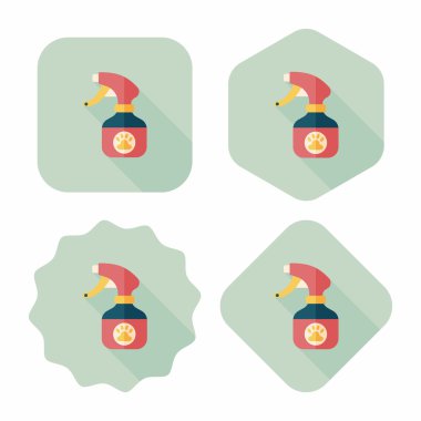 Uzun Gölge, eps10 ile evde beslenen hayvan şampuan düz simgesi