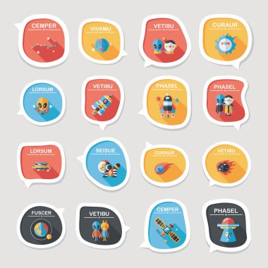 Alan konuşma balonu düz tasarım arka plan ayarlamak, eps10