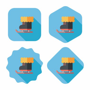 Uzun Gölge, eps10 ile Noel kızak düz simgesi