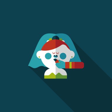 Gelinin düz ikonu, uzun gölgeli, eps10