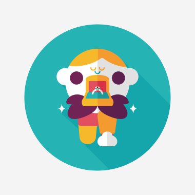 Elmas yüzük düz simgesi ile uzun gölge, eps10 teklif