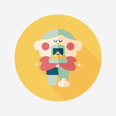 Elmas yüzük düz simgesi ile uzun gölge, eps10 teklif