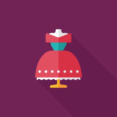 düğün elbise uzun gölge, eps10 düz simgesiyle