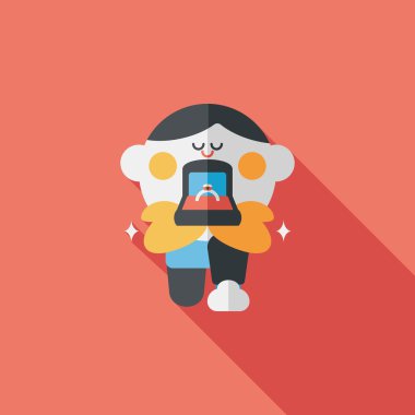 Elmas yüzük düz simgesi ile uzun gölge, eps10 teklif