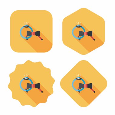 düz uzun gölge, eps10 simgesiyle damat kravat ve yüzük