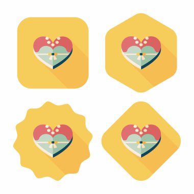 Gelin gelinlik kutu kurabiye uzun düz simgesiyle sh şeklinde