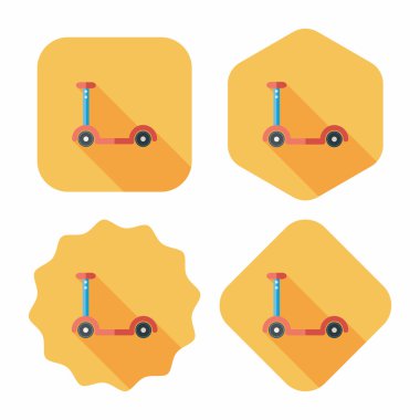 Scooter uzun gölge, eps10 düz simgesiyle