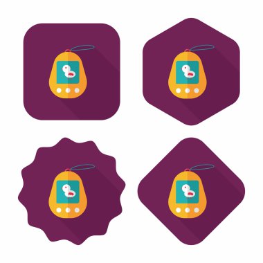 Uzun Gölge, eps 10 cep pet düz simgesiyle