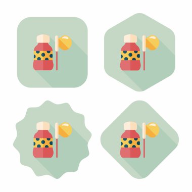 Uzun Gölge, eps10 ile baloncuklar düz simgesi