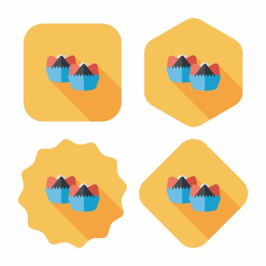 Çin yeni yılı düz uzun gölge, eps10, Çinli Buhar simgesi