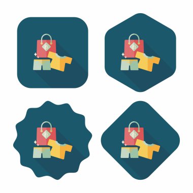 Çin yeni yılı satış düz simgesi ile uzun gölge, eps10