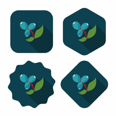 Uzun Gölge, eps10 ile kahve meyve düz simgesi