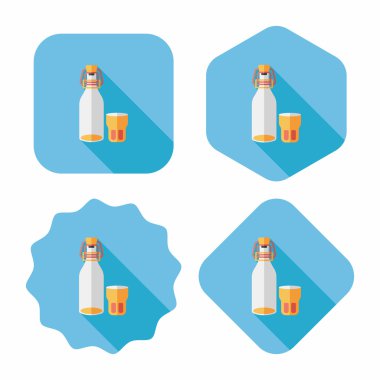 içki uzun gölge, eps10 düz simgesiyle koruyarak mutfak eşyaları