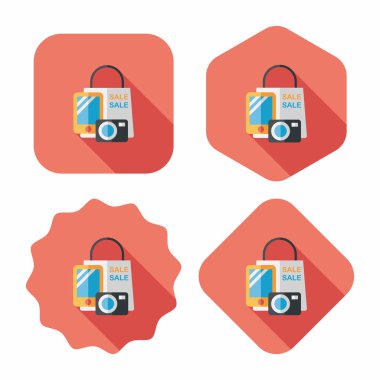 Uzun Gölge, eps10 alışveriş mevcut düz simgesiyle