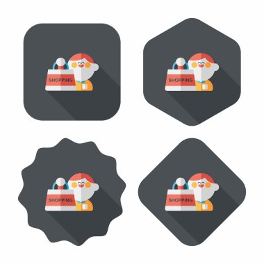 Uzun Gölge, eps10 Satılık Alışverişkoliğin düz simgesiyle