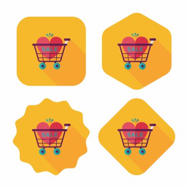 Uzun Gölge, eps10 ile Sevgililer Günü Satılık düz simgesi