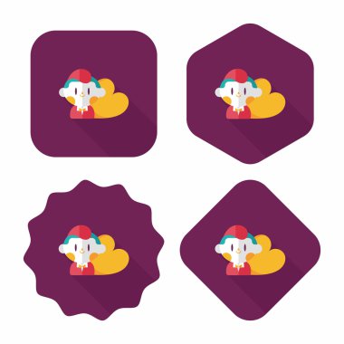 Uzun Gölge, eps10 ile Sevgililer günü çocuk düz simgesi